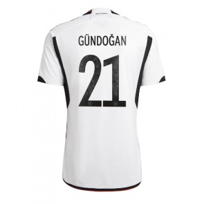 Germany Ilkay Gundogan #21 Replica Home Stadium Shirt World Cup 2022 Short Sleeve